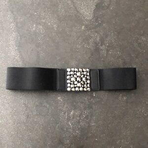 BCBG Gunmetal Rhinestone Belt